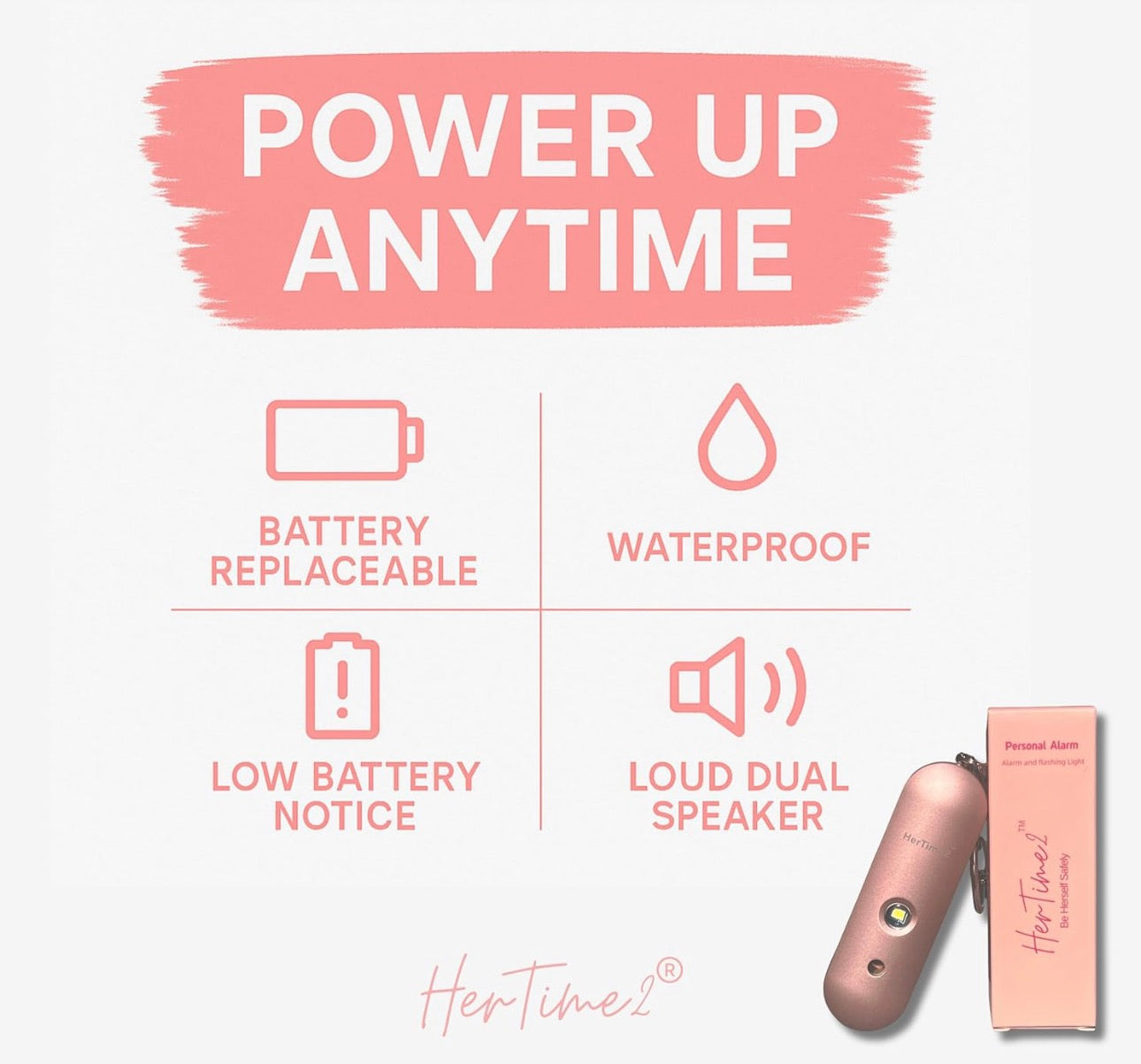 Hertime2 personal alarm