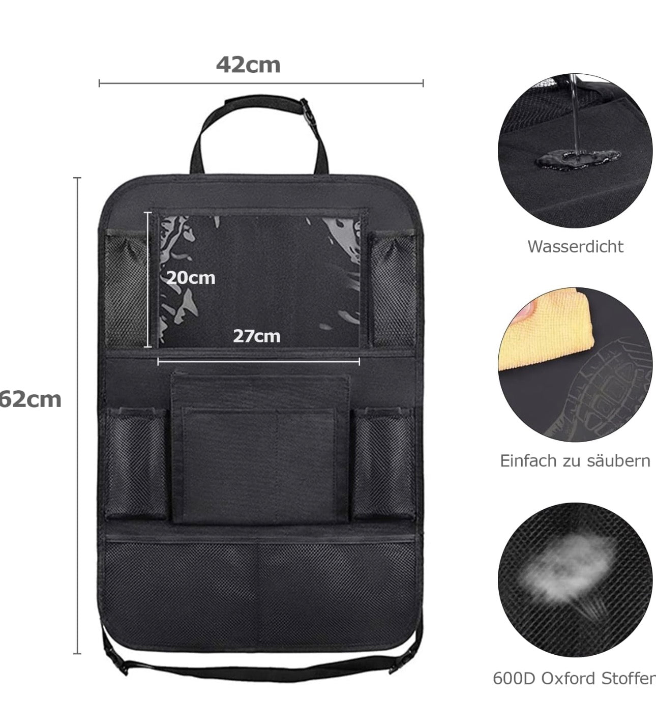 Sac pour siège arrière de véhicule