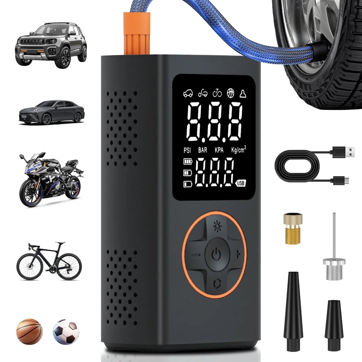 Portable tire inflator