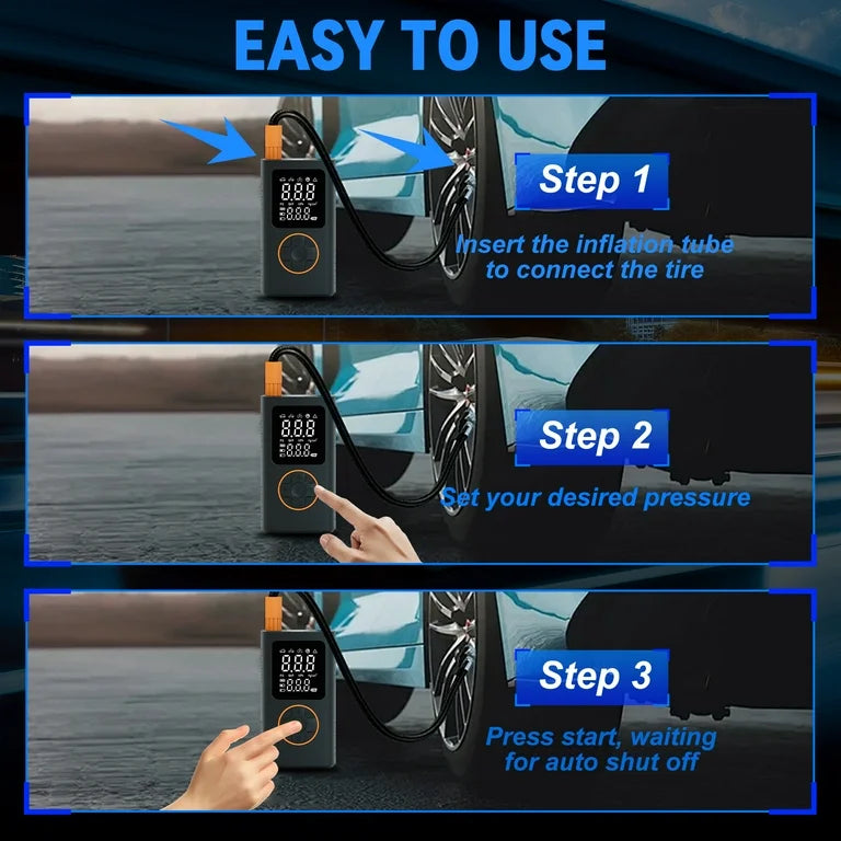 Portable tire inflator