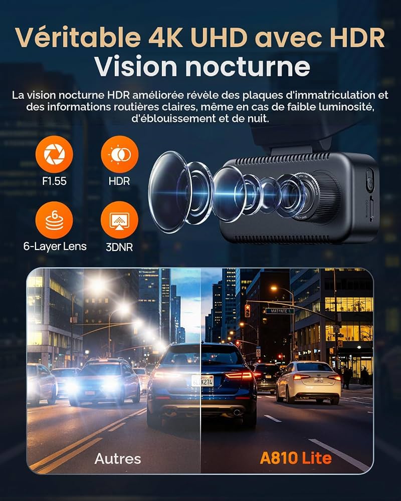 Dash cam 4K A810