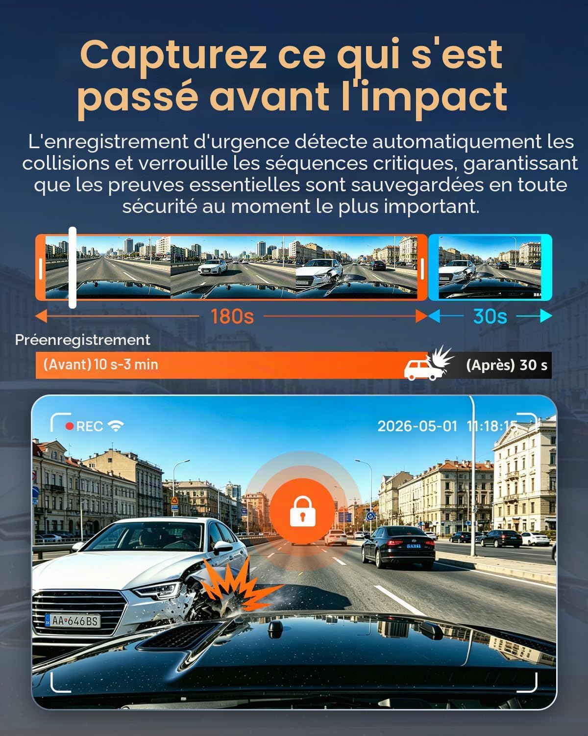 Dash cam 4K A810