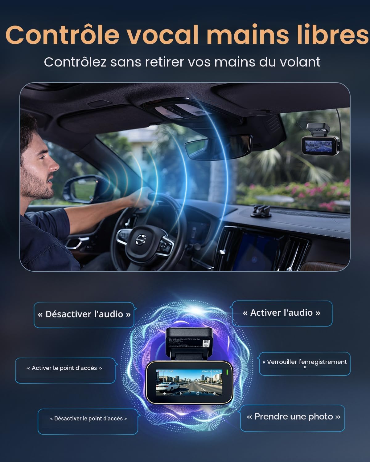 Dash cam 4K A810